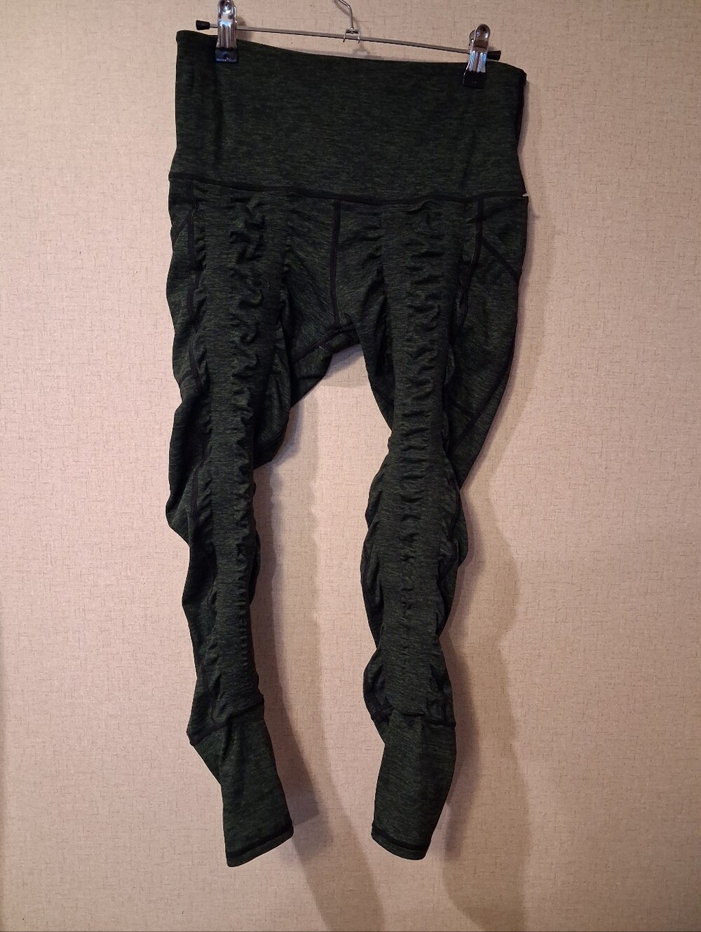 Sweetflexx High-Rise Ruched Leggings in Dark Green Sz 8